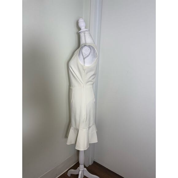 Rebecca Minkoff Off White Flutter Hem Dress Sz 2 - Picture 2 of 3